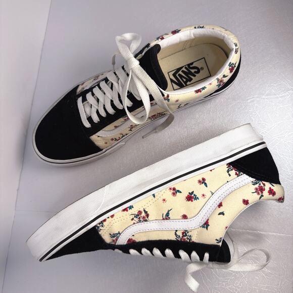 Vans Old Skool Cream/Yellow Floral | 11 - Picture 5 of 7